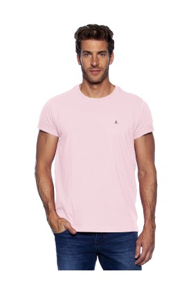 Camiseta Casual Basica Rosa Claro